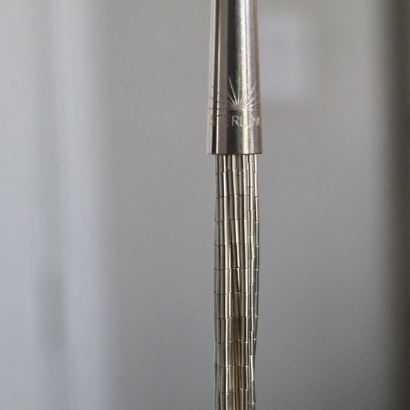 Vintage Peruvian Sterling Silver (.925) 20 -strand liquid silver jewelry set.